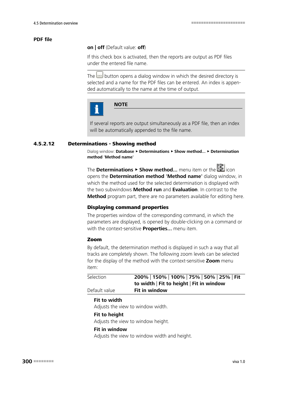 12 determinations - showing method, Displaying a determination method | Metrohm viva 1.0 Manual User Manual | Page 312 / 898