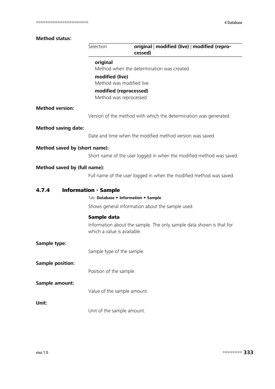 4 information - sample, Information - sample, Sample | Metrohm viva 1.0 Manual User Manual | Page 345 / 898