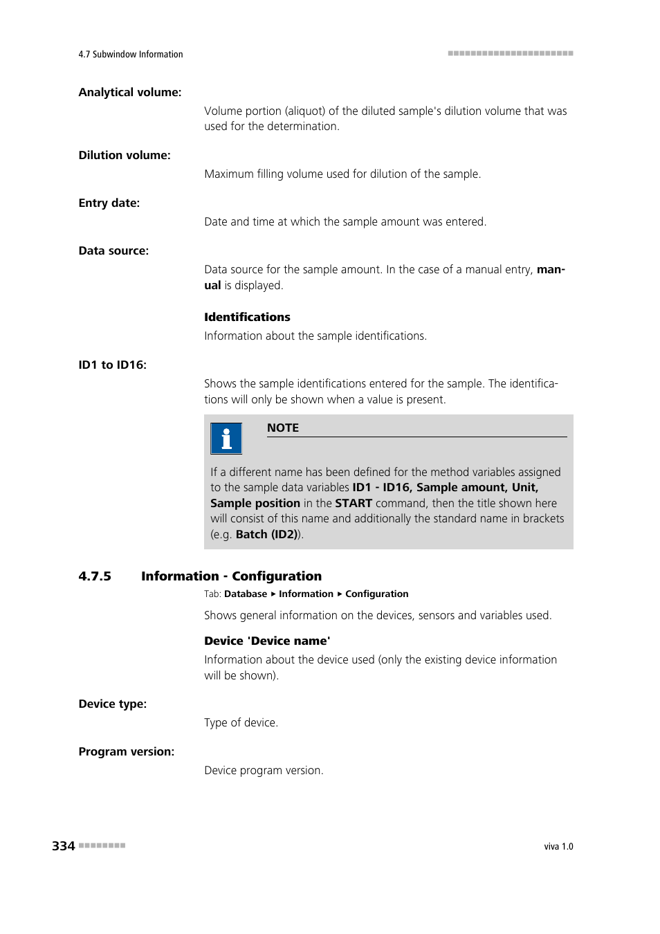 5 information - configuration, Information - configuration, Configuration | Metrohm viva 1.0 Manual User Manual | Page 346 / 898