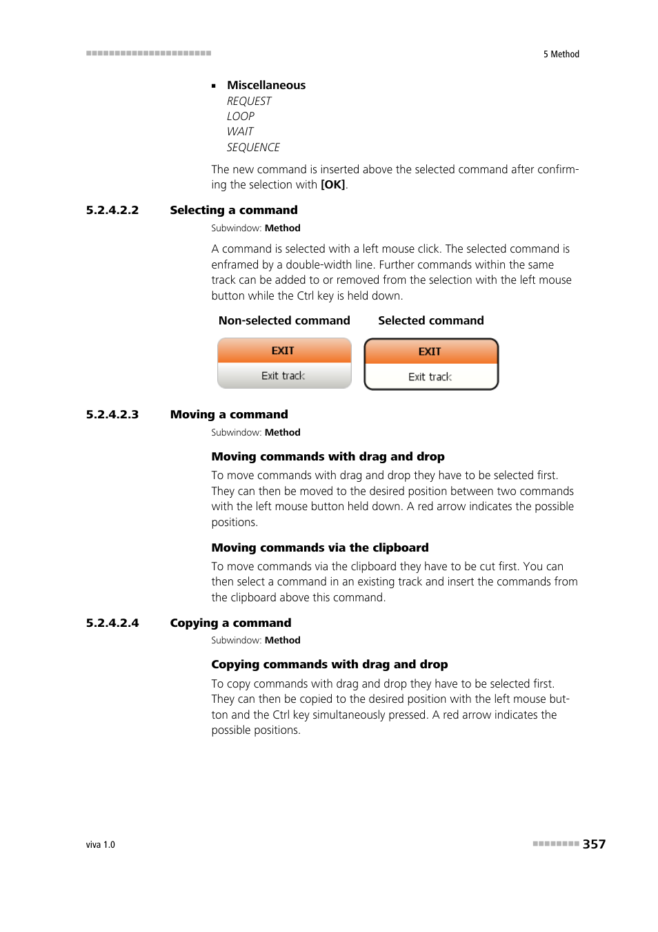 2 selecting a command, 3 moving a command, 4 copying a command | Metrohm viva 1.0 Manual User Manual | Page 369 / 898