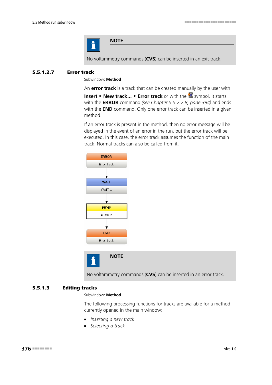 7 error track, 3 editing tracks, Editing tracks | Error track | Metrohm viva 1.0 Manual User Manual | Page 388 / 898