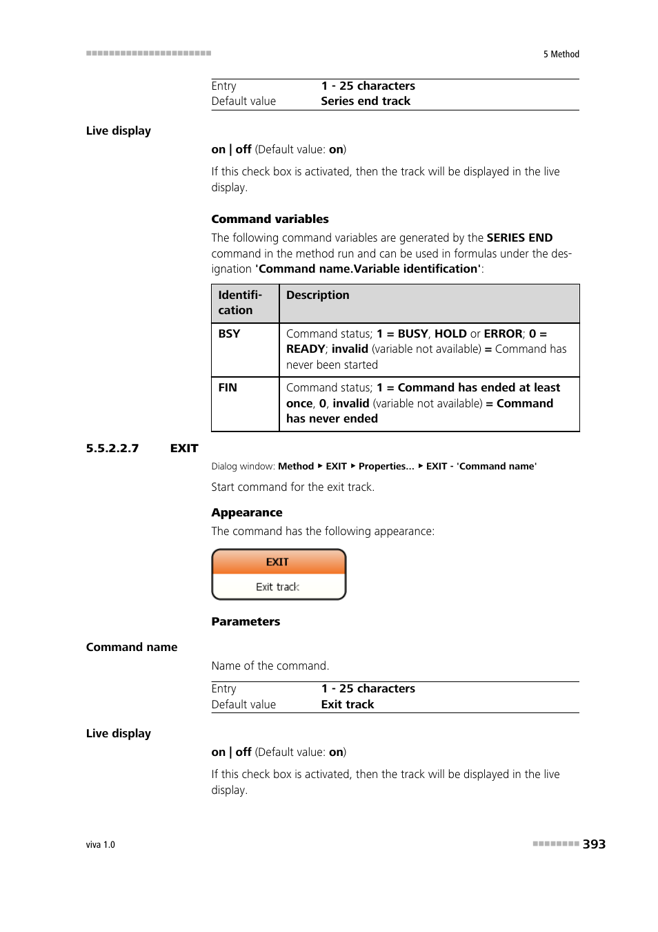 7 exit, Exit | Metrohm viva 1.0 Manual User Manual | Page 405 / 898