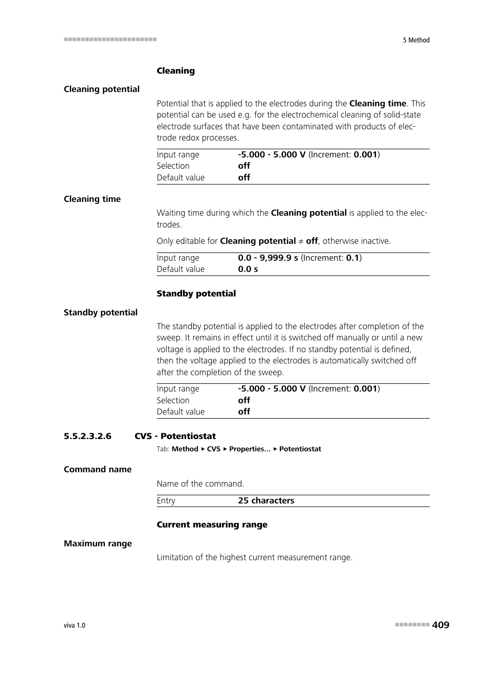 6 cvs - potentiostat | Metrohm viva 1.0 Manual User Manual | Page 421 / 898