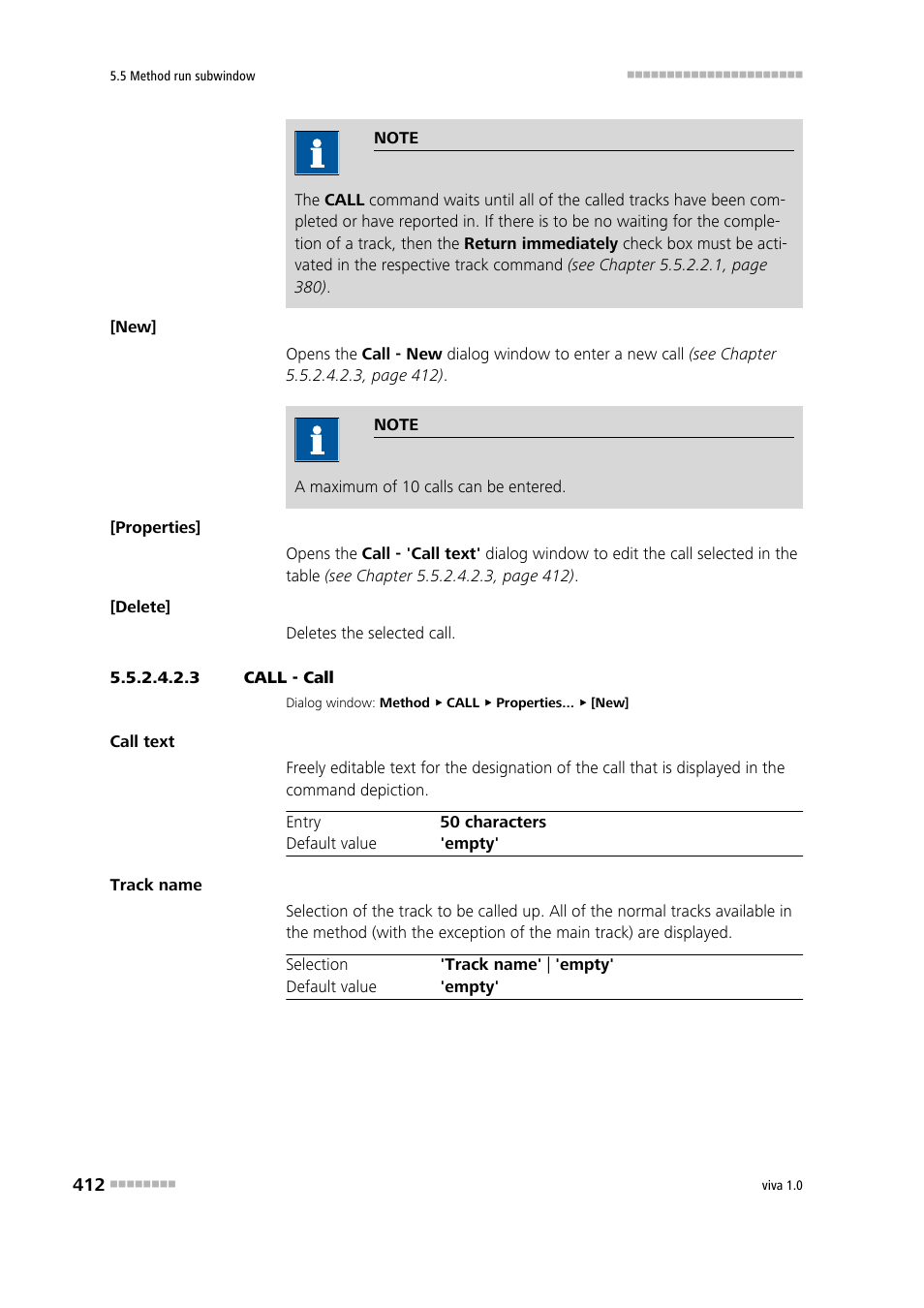 3 call - call | Metrohm viva 1.0 Manual User Manual | Page 424 / 898