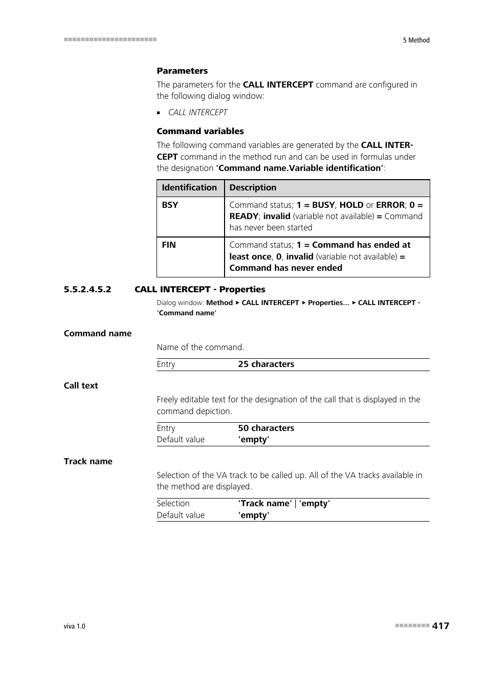 2 call intercept - properties | Metrohm viva 1.0 Manual User Manual | Page 429 / 898