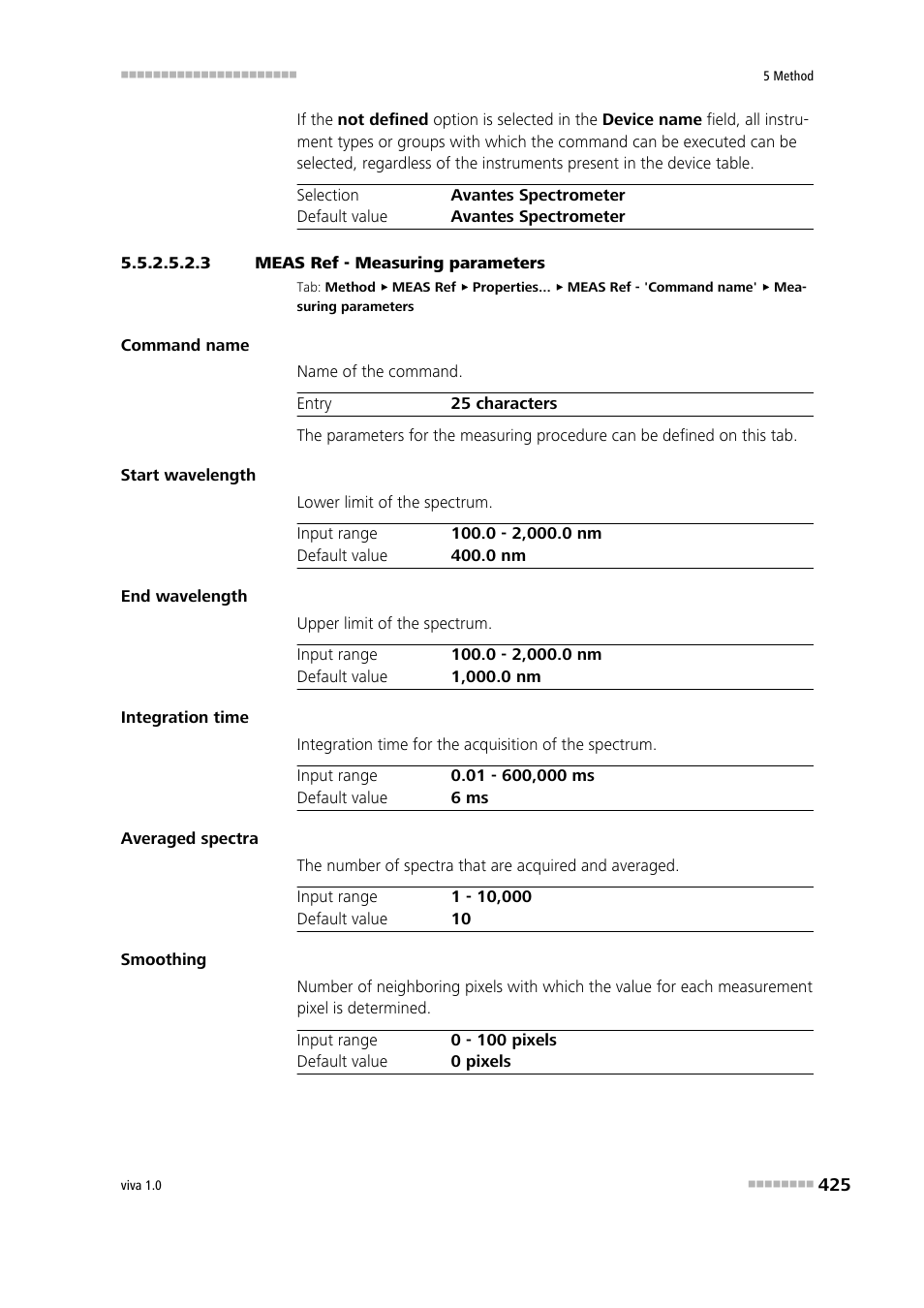 3 meas ref - measuring parameters, Measuring parameters | Metrohm viva 1.0 Manual User Manual | Page 437 / 898