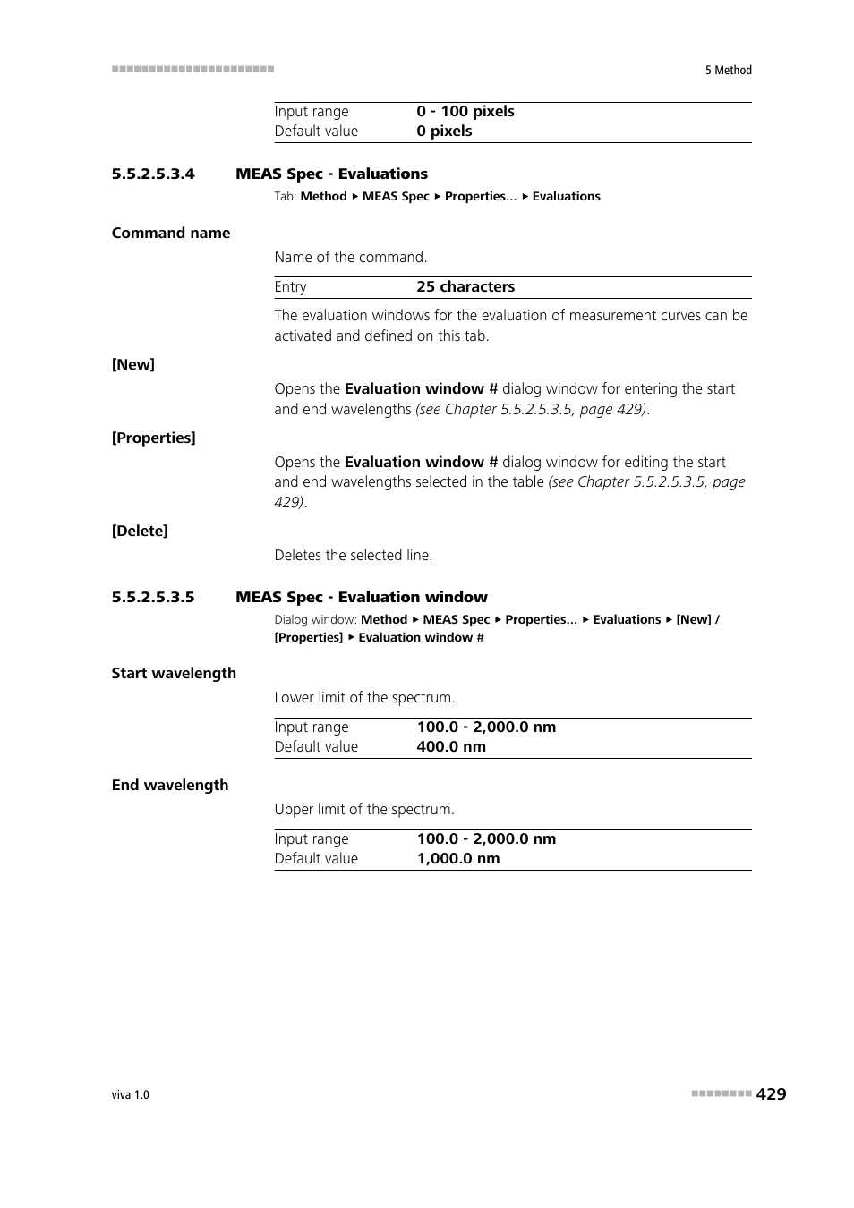 4 meas spec - evaluations, 5 meas spec - evaluation window | Metrohm viva 1.0 Manual User Manual | Page 441 / 898