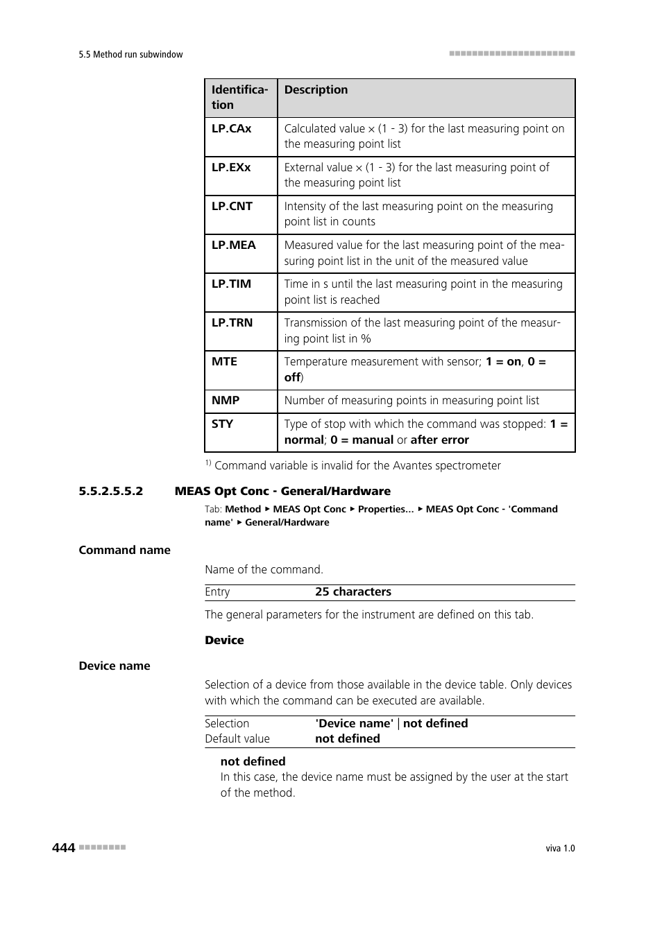 2 meas opt conc - general/hardware | Metrohm viva 1.0 Manual User Manual | Page 456 / 898