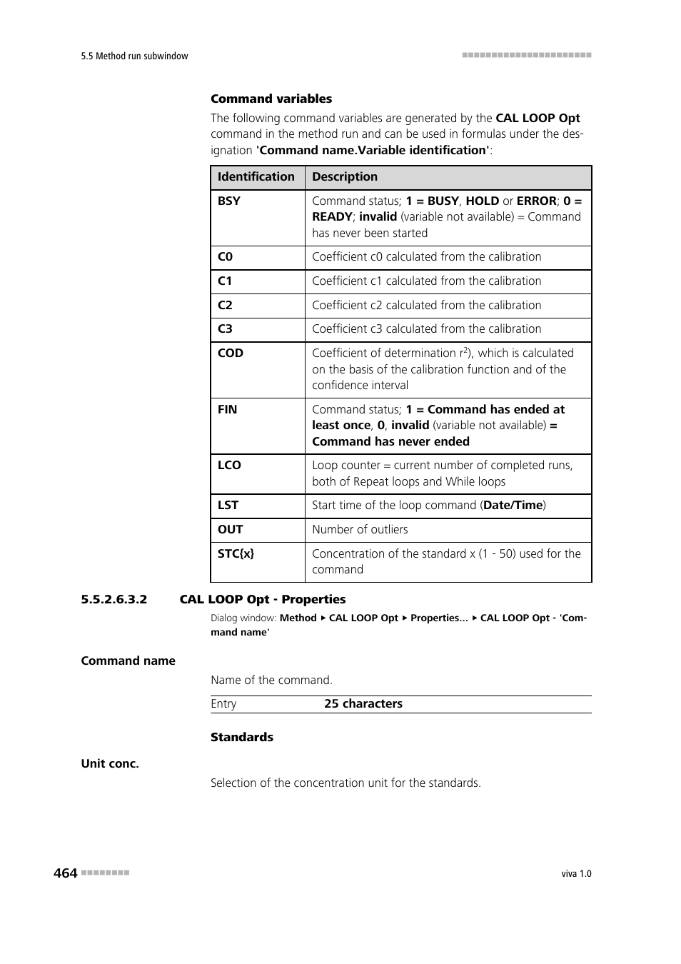 2 cal loop opt - properties | Metrohm viva 1.0 Manual User Manual | Page 476 / 898