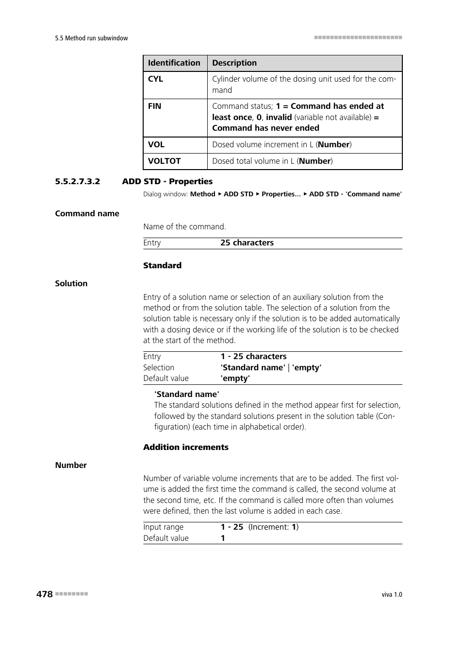 2 add std - properties | Metrohm viva 1.0 Manual User Manual | Page 490 / 898