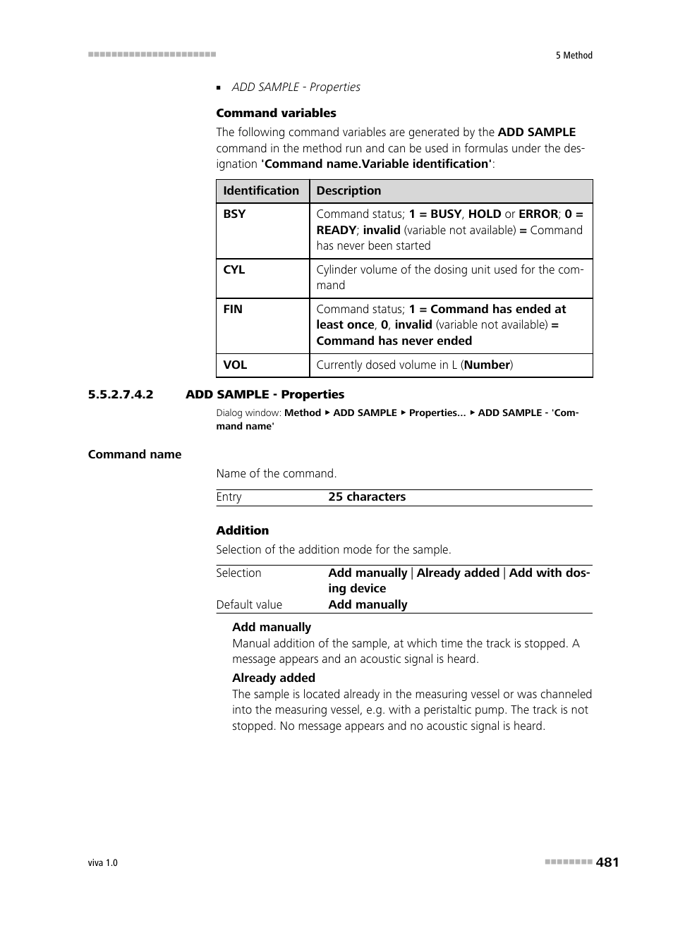 2 add sample - properties | Metrohm viva 1.0 Manual User Manual | Page 493 / 898