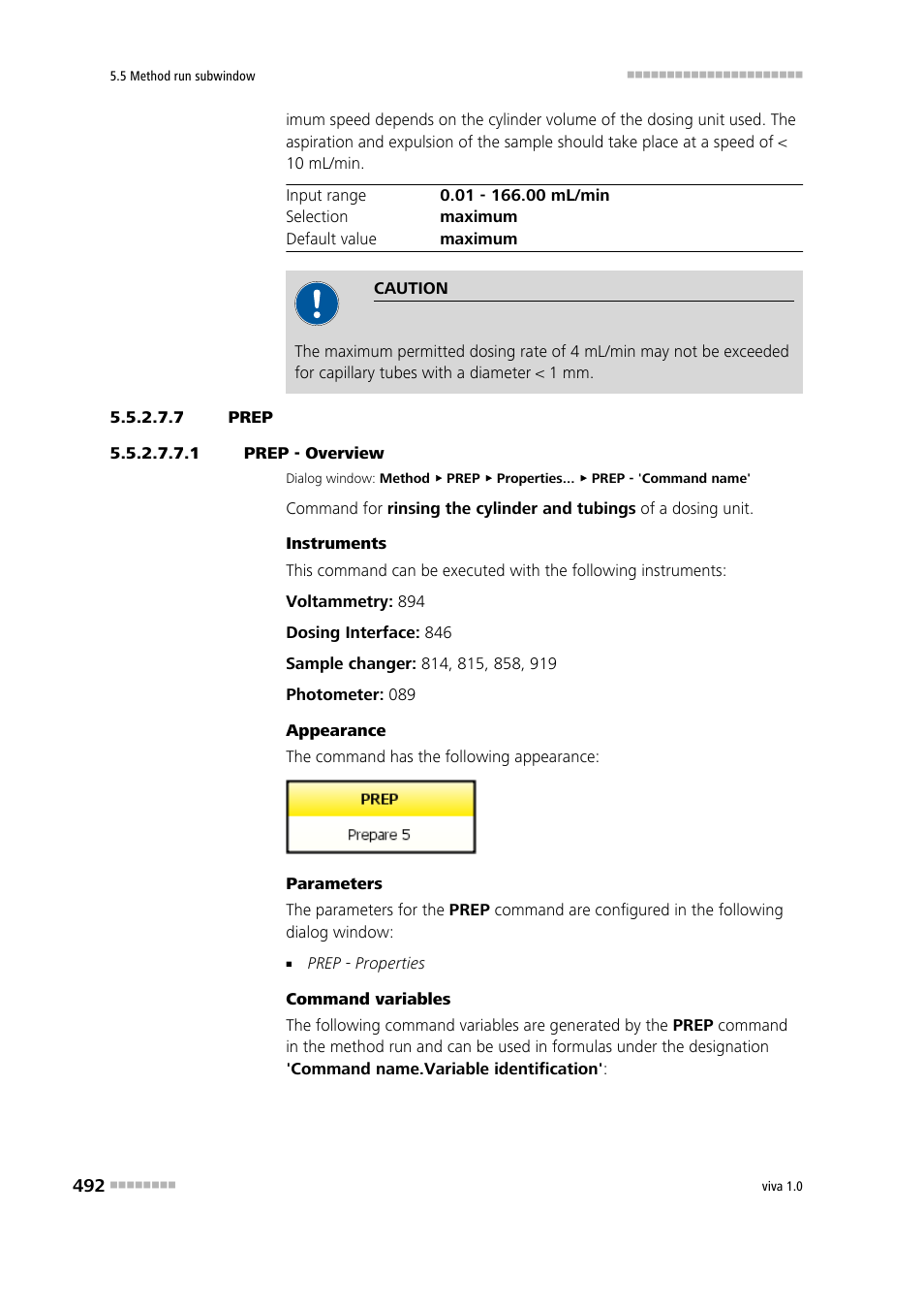 7 prep, 1 prep - overview, Prep | Metrohm viva 1.0 Manual User Manual | Page 504 / 898