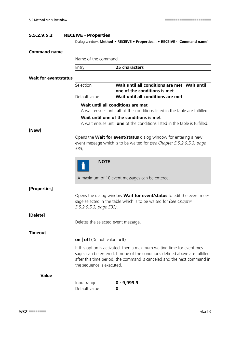2 receive - properties | Metrohm viva 1.0 Manual User Manual | Page 544 / 898
