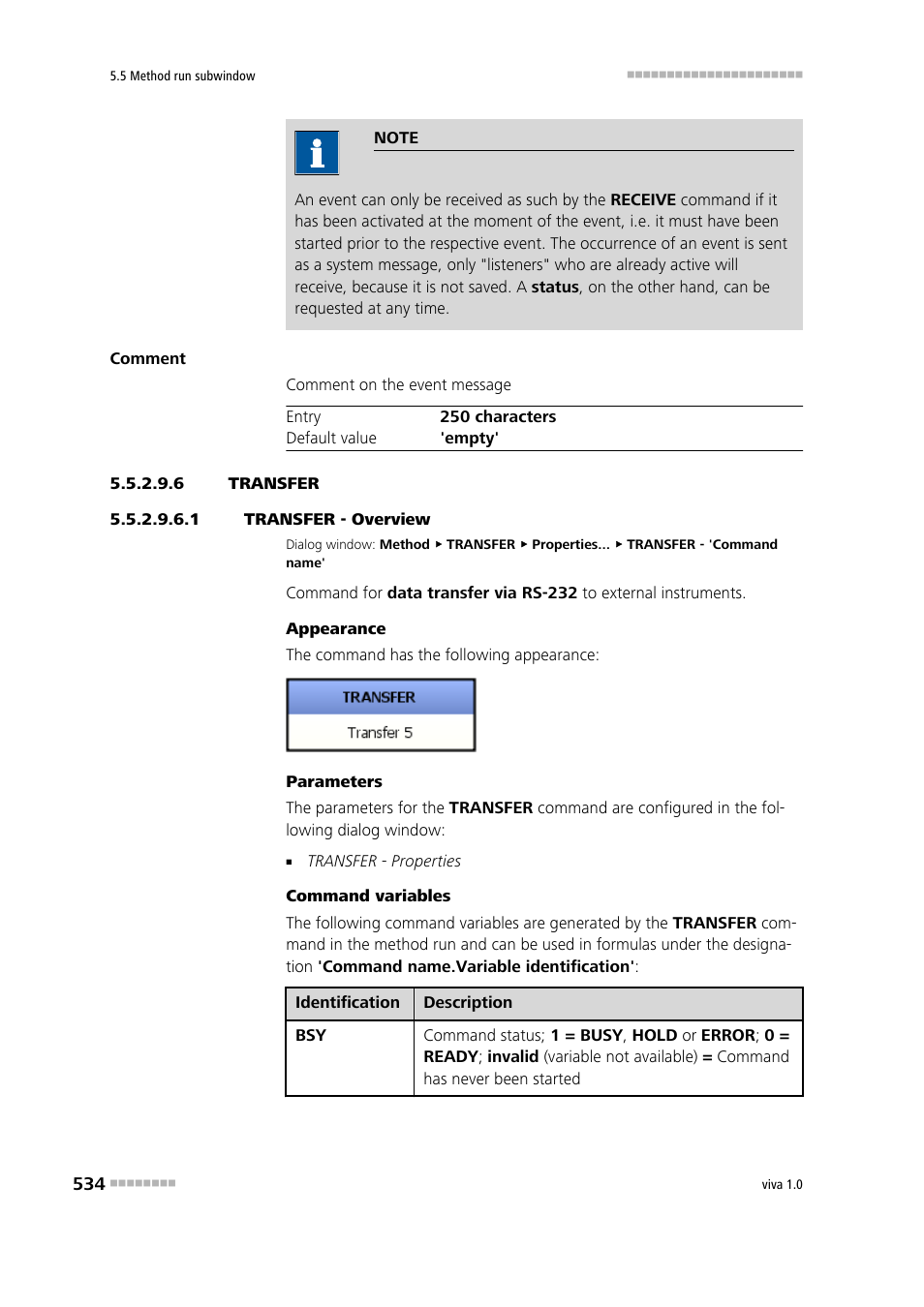 6 transfer, 1 transfer - overview, Transfer | Metrohm viva 1.0 Manual User Manual | Page 546 / 898