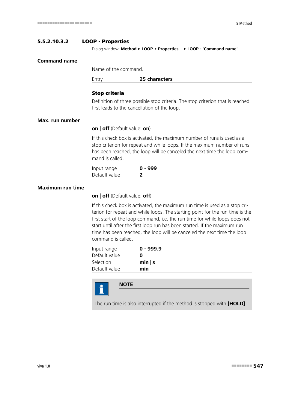 2 loop - properties | Metrohm viva 1.0 Manual User Manual | Page 559 / 898