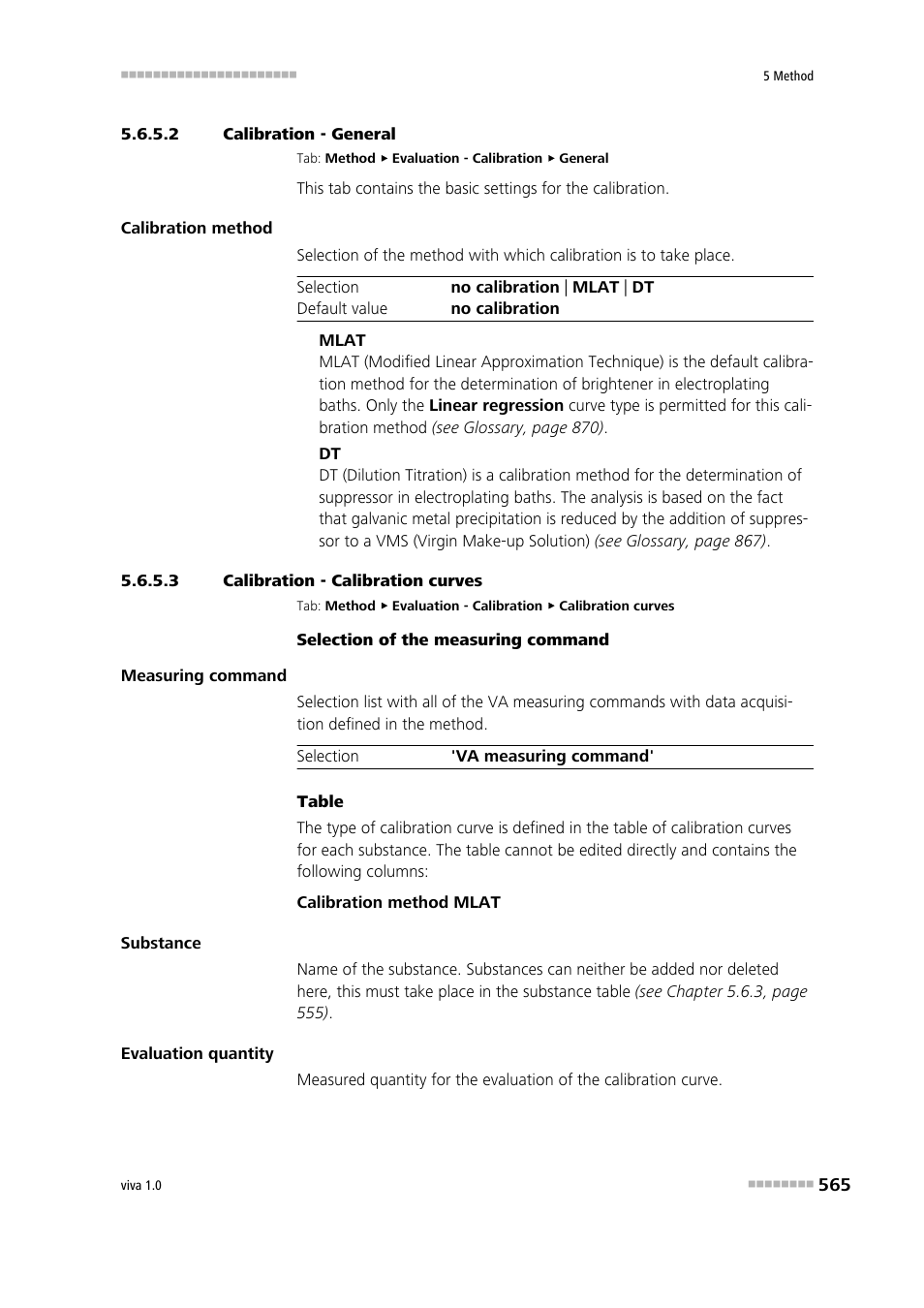 2 calibration - general, 3 calibration - calibration curves | Metrohm viva 1.0 Manual User Manual | Page 577 / 898