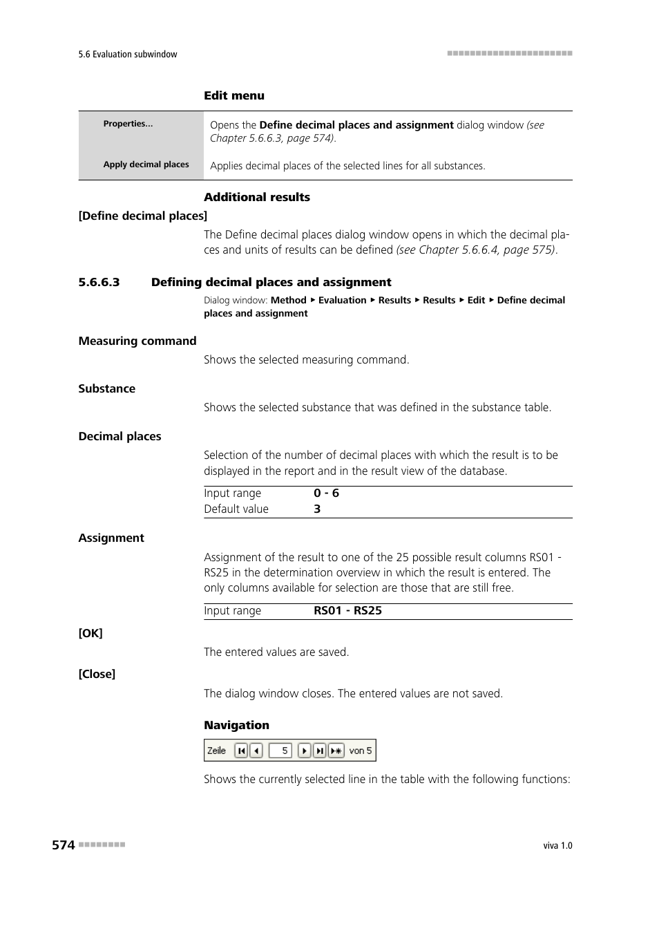 3 defining decimal places and assignment | Metrohm viva 1.0 Manual User Manual | Page 586 / 898