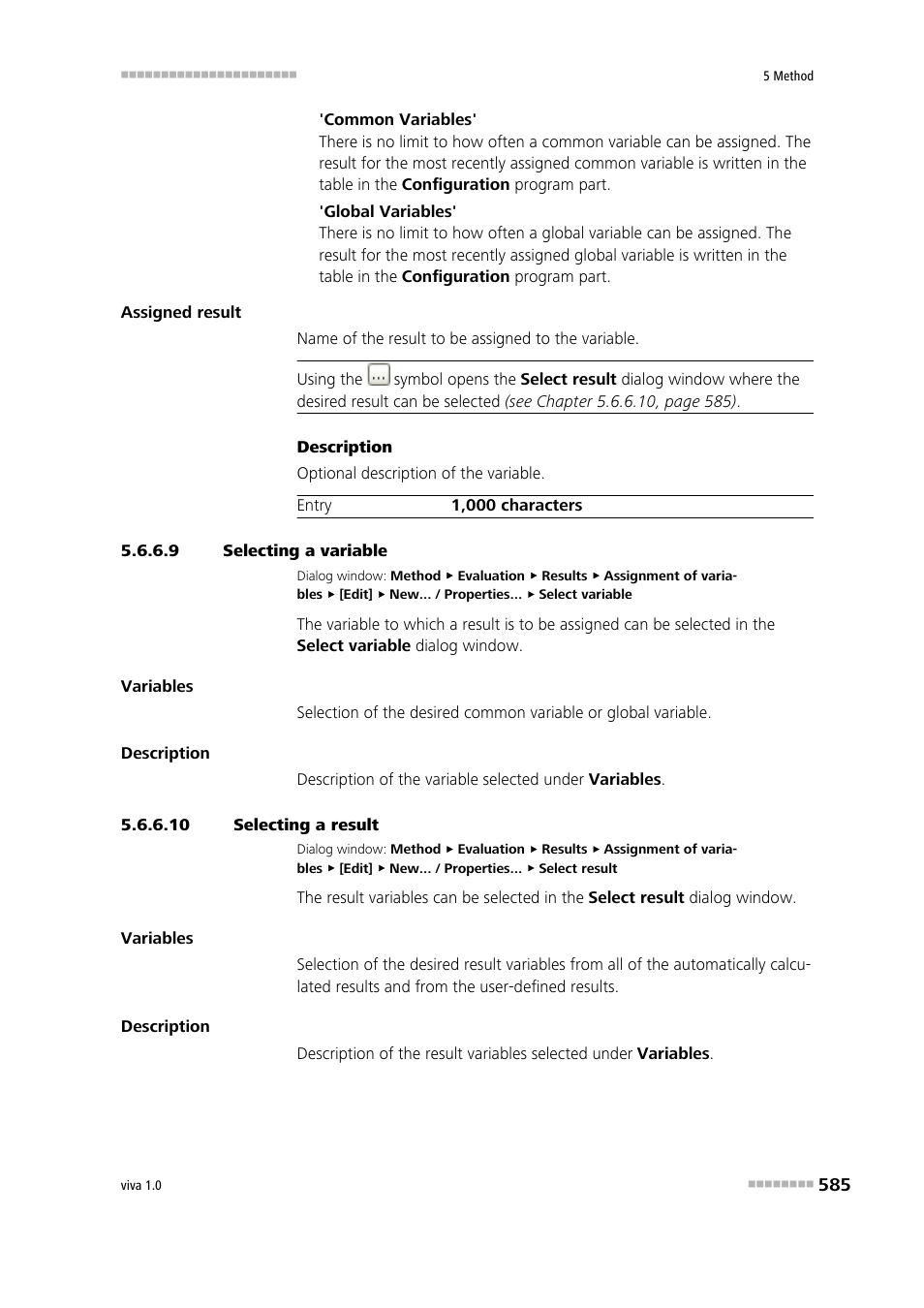 9 selecting a variable, 10 selecting a result | Metrohm viva 1.0 Manual User Manual | Page 597 / 898