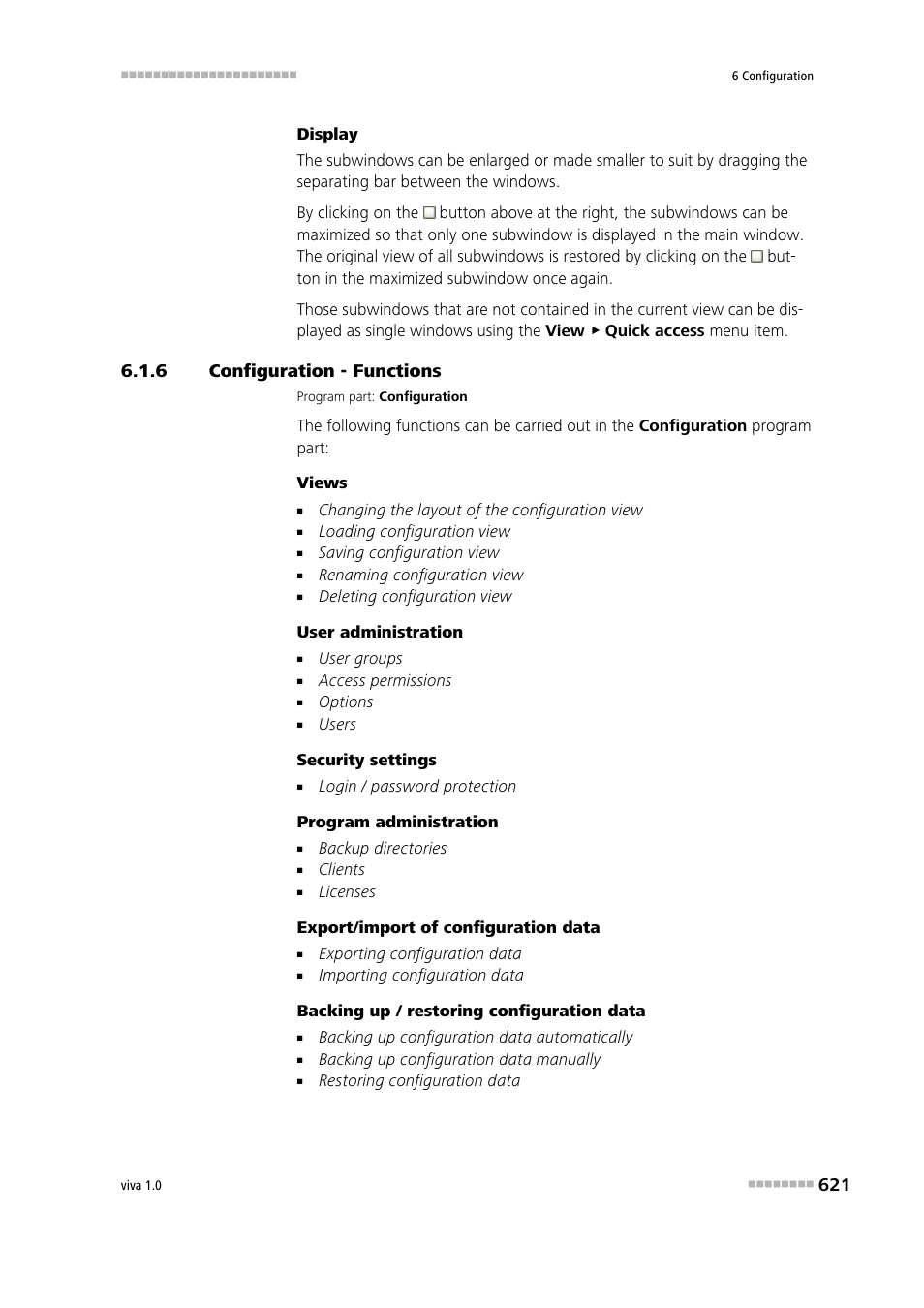 6 configuration - functions, Configuration - functions | Metrohm viva 1.0 Manual User Manual | Page 633 / 898