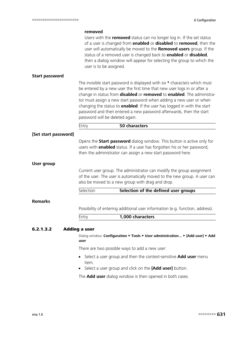 2 adding a user, Adding users | Metrohm viva 1.0 Manual User Manual | Page 643 / 898