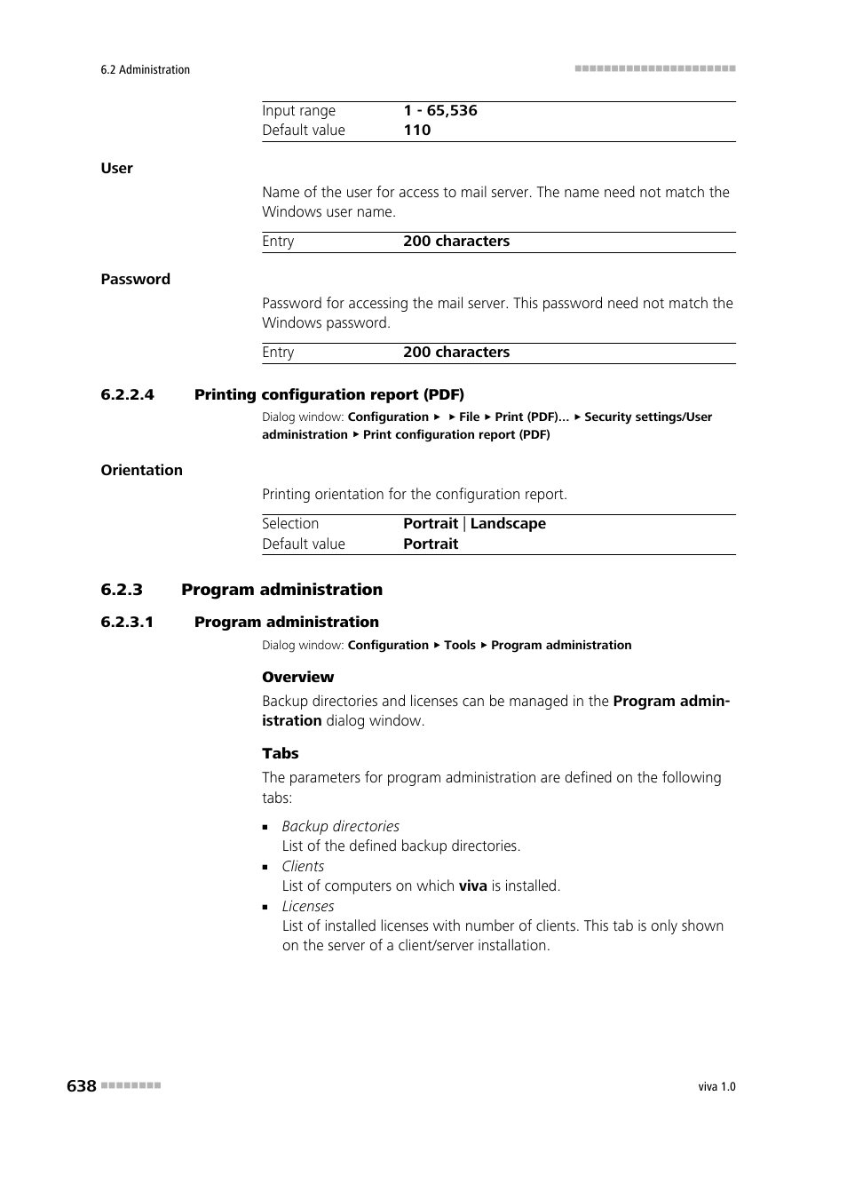 4 printing configuration report (pdf), 3 program administration, 1 program administration | Program administration | Metrohm viva 1.0 Manual User Manual | Page 650 / 898