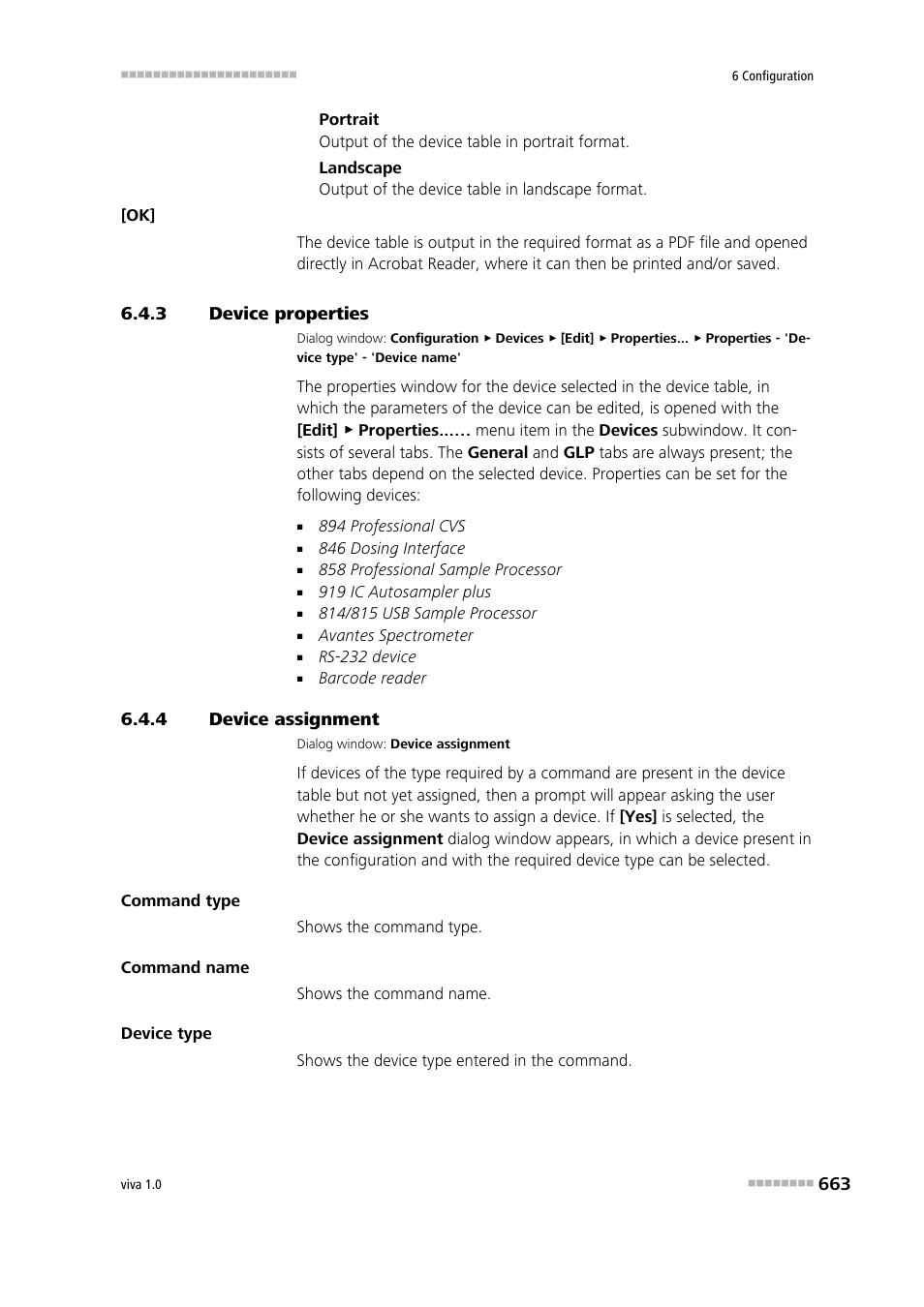 3 device properties, 4 device assignment, Device properties | Device assignment | Metrohm viva 1.0 Manual User Manual | Page 675 / 898