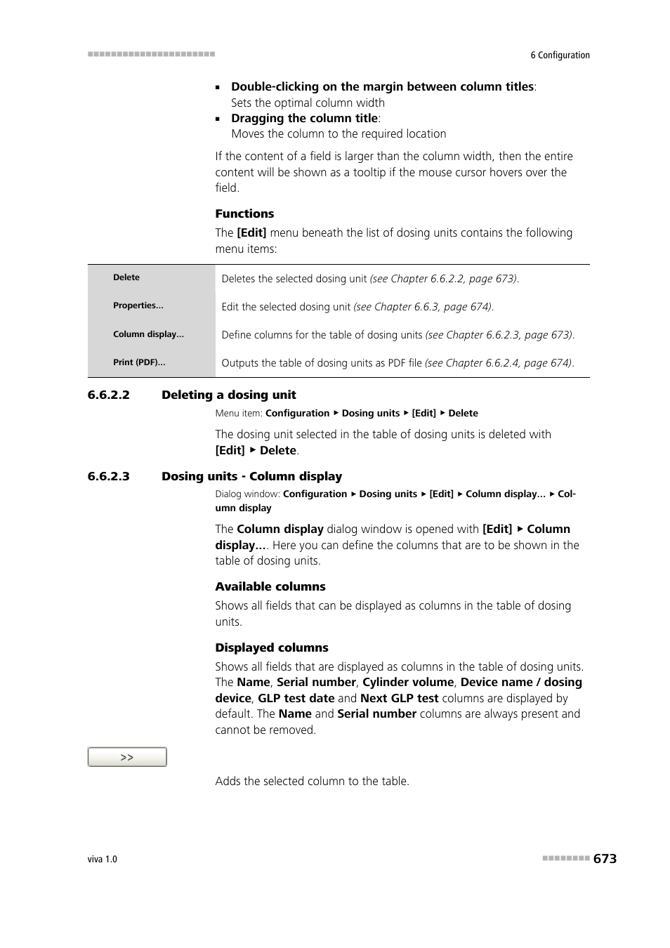 2 deleting a dosing unit, 3 dosing units - column display | Metrohm viva 1.0 Manual User Manual | Page 685 / 898