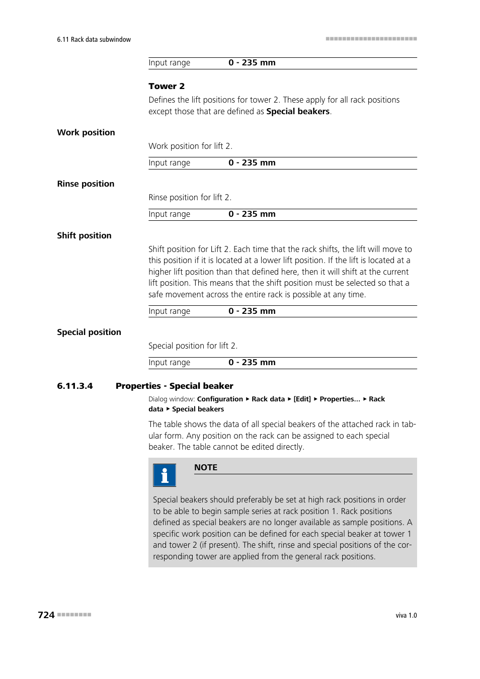 4 properties - special beaker, Special beakers | Metrohm viva 1.0 Manual User Manual | Page 736 / 898