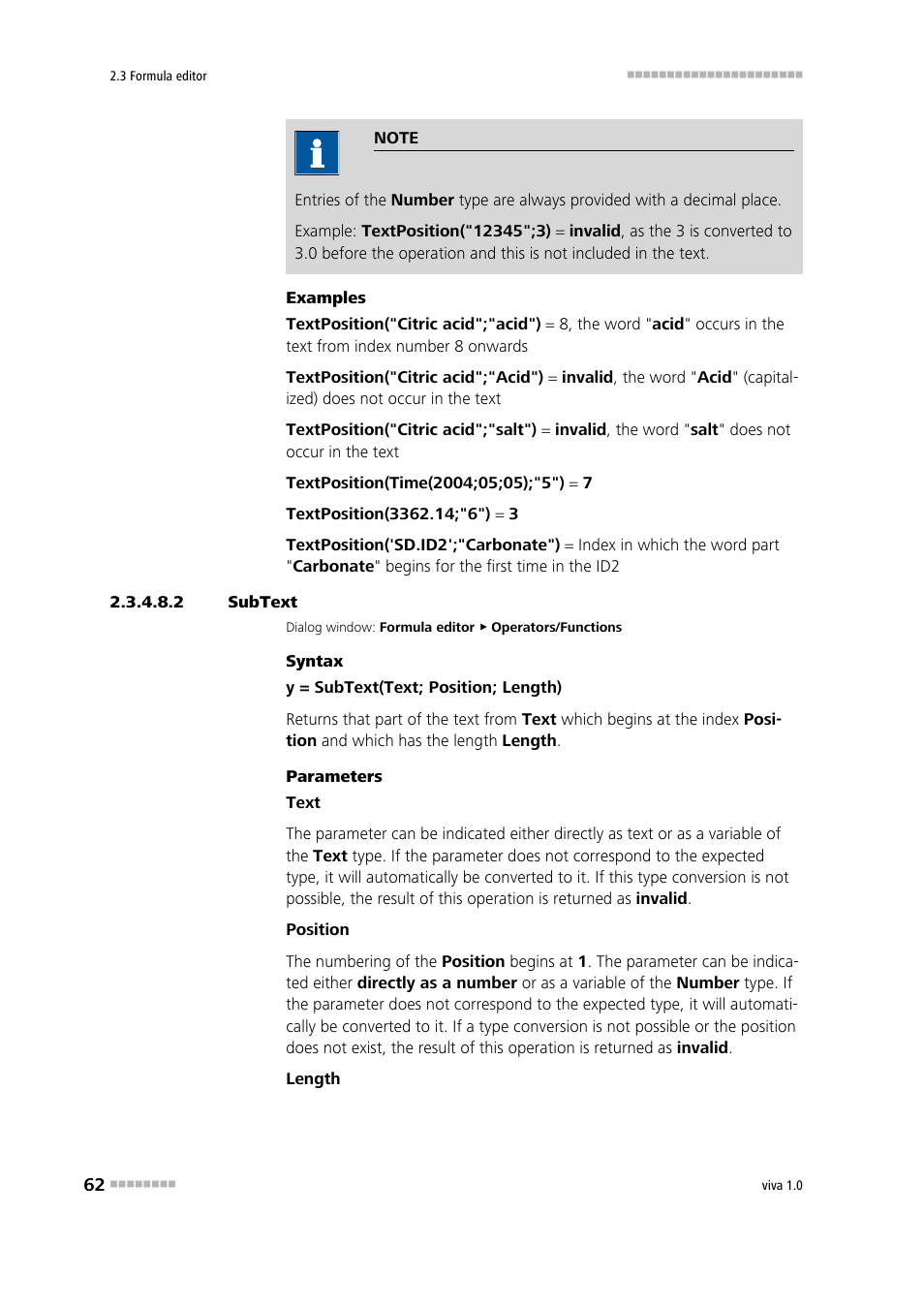 2 subtext, Subtext | Metrohm viva 1.0 Manual User Manual | Page 74 / 898