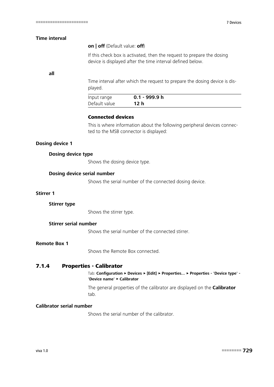 4 properties - calibrator, Properties - calibrator, Calibrator | Metrohm viva 1.0 Manual User Manual | Page 741 / 898