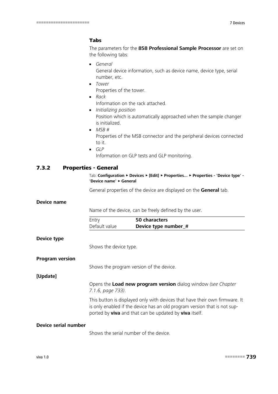 2 properties - general, Properties - general | Metrohm viva 1.0 Manual User Manual | Page 751 / 898