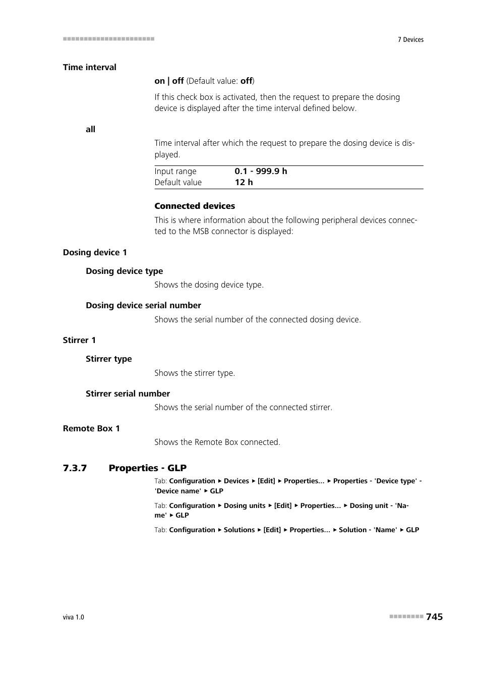 7 properties - glp, Properties - glp | Metrohm viva 1.0 Manual User Manual | Page 757 / 898