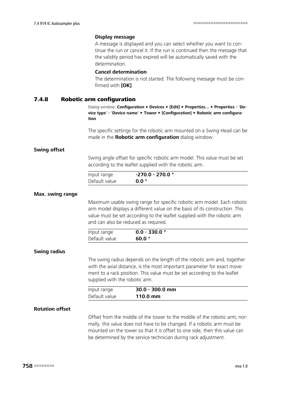 8 robotic arm configuration, Robotic arm configuration | Metrohm viva 1.0 Manual User Manual | Page 770 / 898