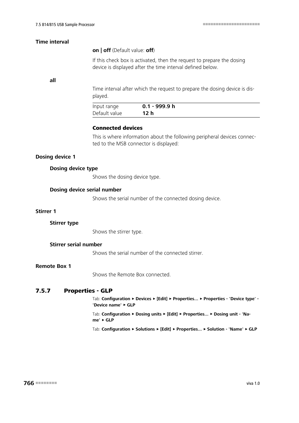 7 properties - glp, Properties - glp | Metrohm viva 1.0 Manual User Manual | Page 778 / 898