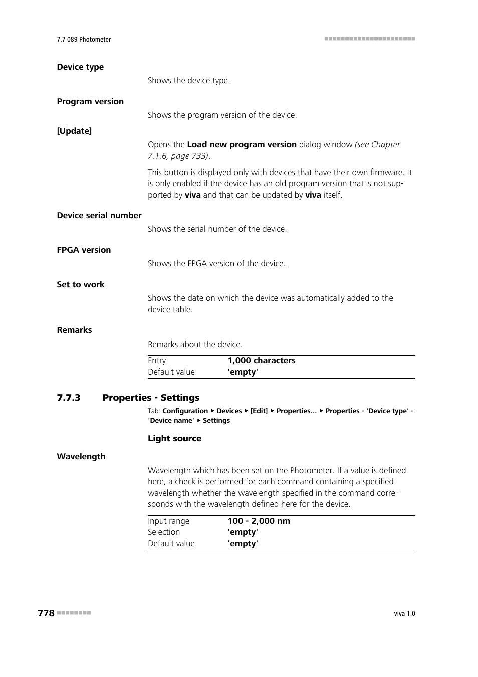 3 properties - settings, Properties - settings, Settings | Metrohm viva 1.0 Manual User Manual | Page 790 / 898