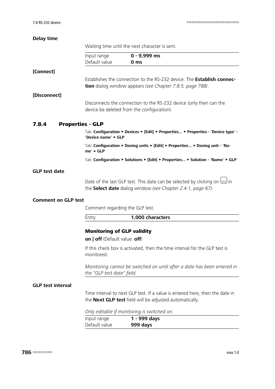 4 properties - glp, Properties - glp | Metrohm viva 1.0 Manual User Manual | Page 798 / 898