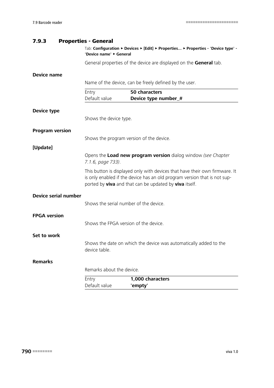 3 properties - general, Properties - general | Metrohm viva 1.0 Manual User Manual | Page 802 / 898