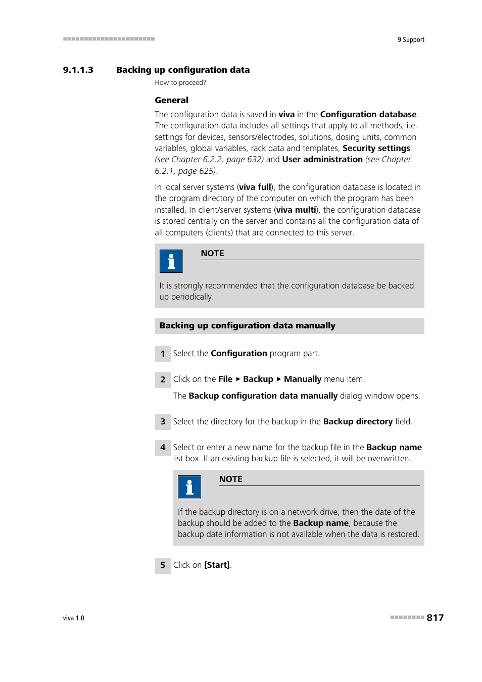 3 backing up configuration data | Metrohm viva 1.0 Manual User Manual | Page 829 / 898