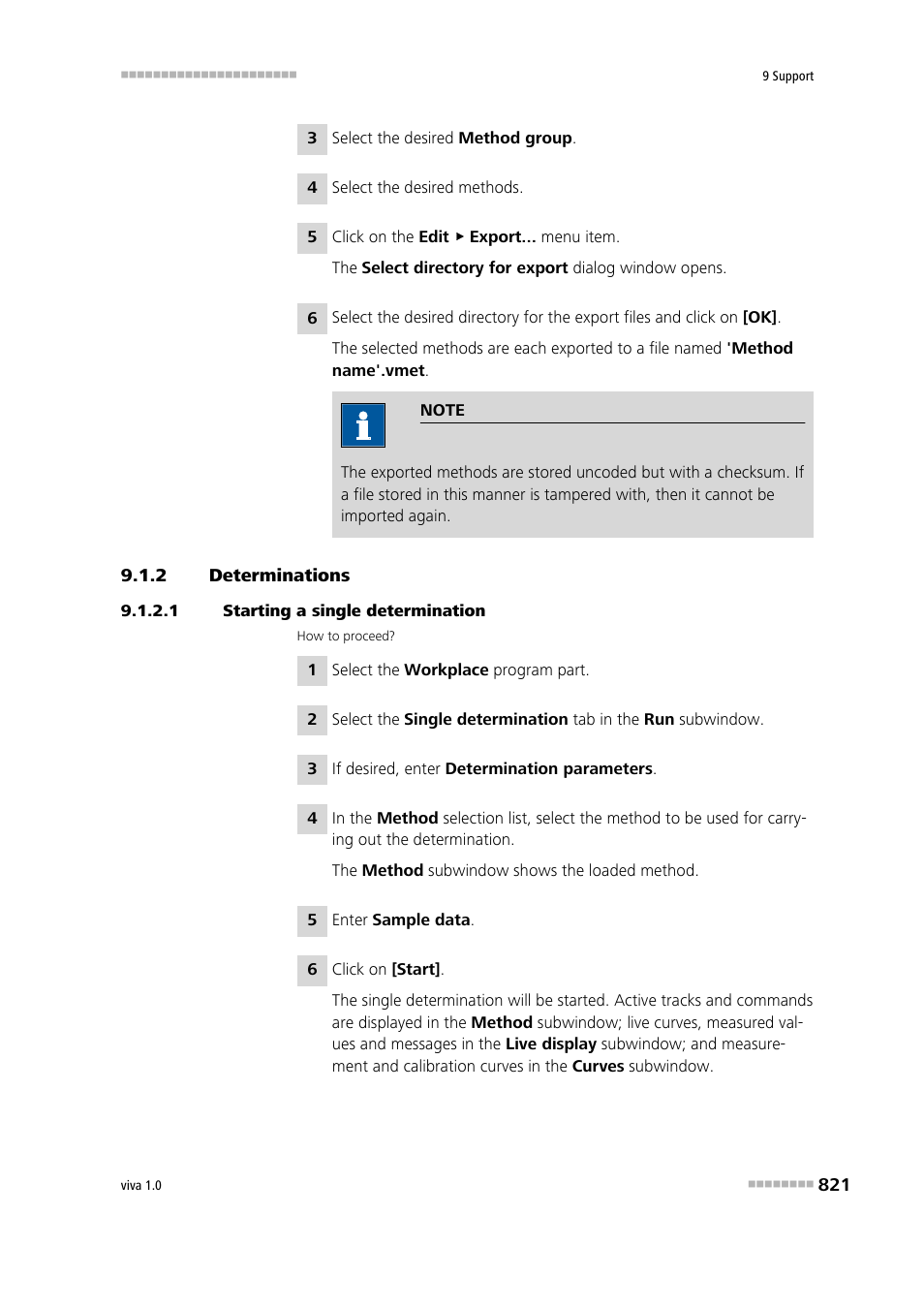 2 determinations, 1 starting a single determination, Determinations | Metrohm viva 1.0 Manual User Manual | Page 833 / 898