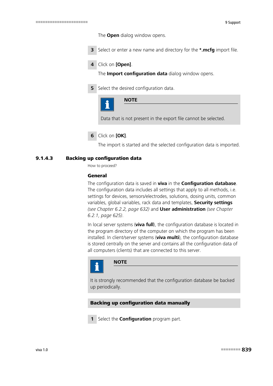3 backing up configuration data | Metrohm viva 1.0 Manual User Manual | Page 851 / 898