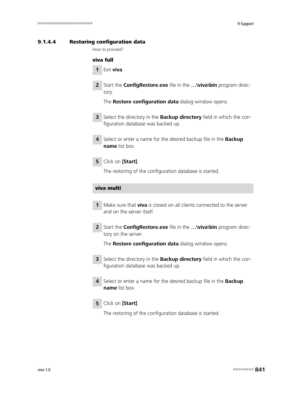 4 restoring configuration data | Metrohm viva 1.0 Manual User Manual | Page 853 / 898