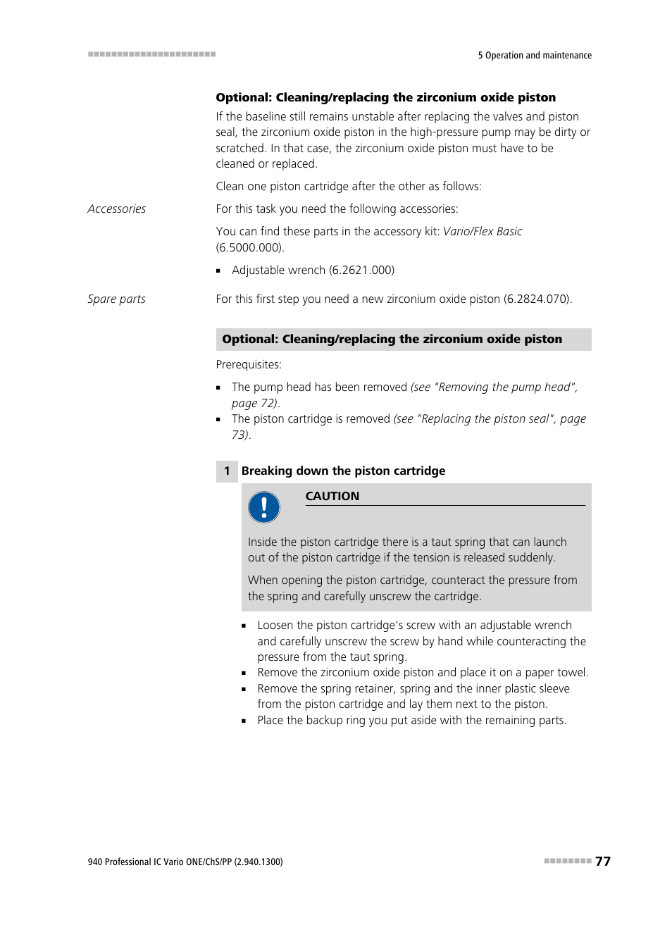 Metrohm 940 Professional IC Vario ONE/ChS/PP User Manual | Page 85 / 120