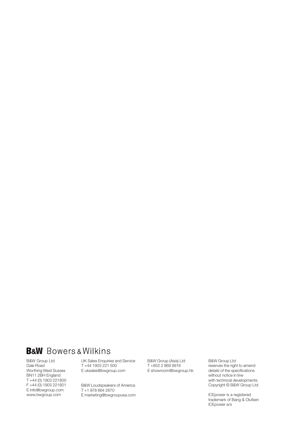 Bowers & Wilkins PV1 User Manual | Page 8 / 8