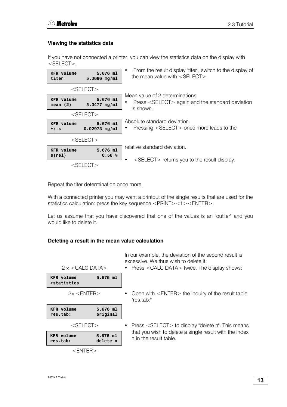 Metrohm 787 KF Titrino User Manual | Page 17 / 83