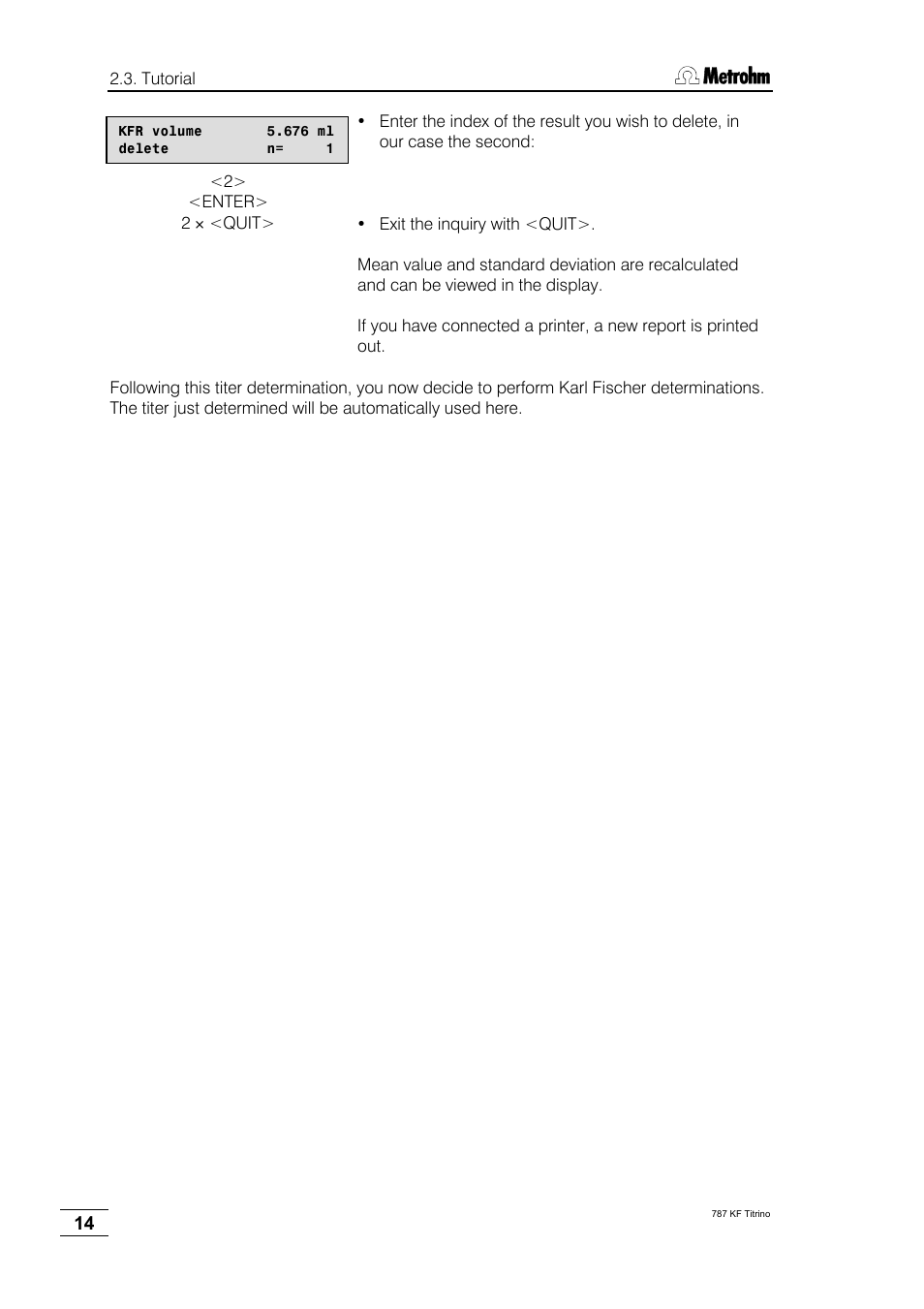 Metrohm 787 KF Titrino User Manual | Page 18 / 83