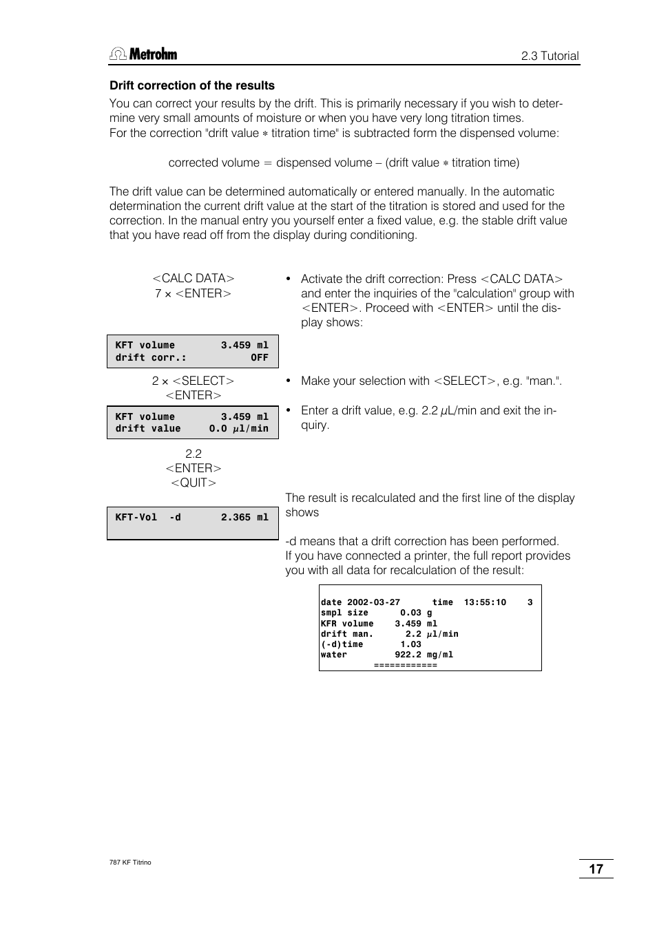 Metrohm 787 KF Titrino User Manual | Page 21 / 83