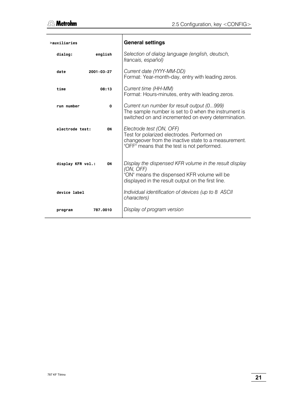 Metrohm 787 KF Titrino User Manual | Page 25 / 83