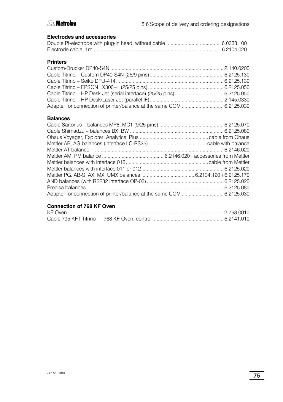 Metrohm 787 KF Titrino User Manual | Page 79 / 83