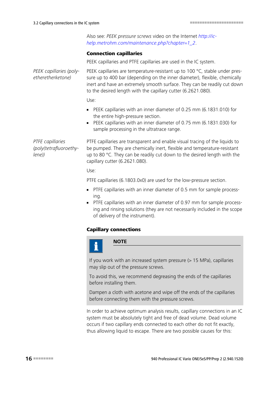 Metrohm 940 Professional IC Vario ONE/SeS/PP/Prep 2 User Manual | Page 26 / 130