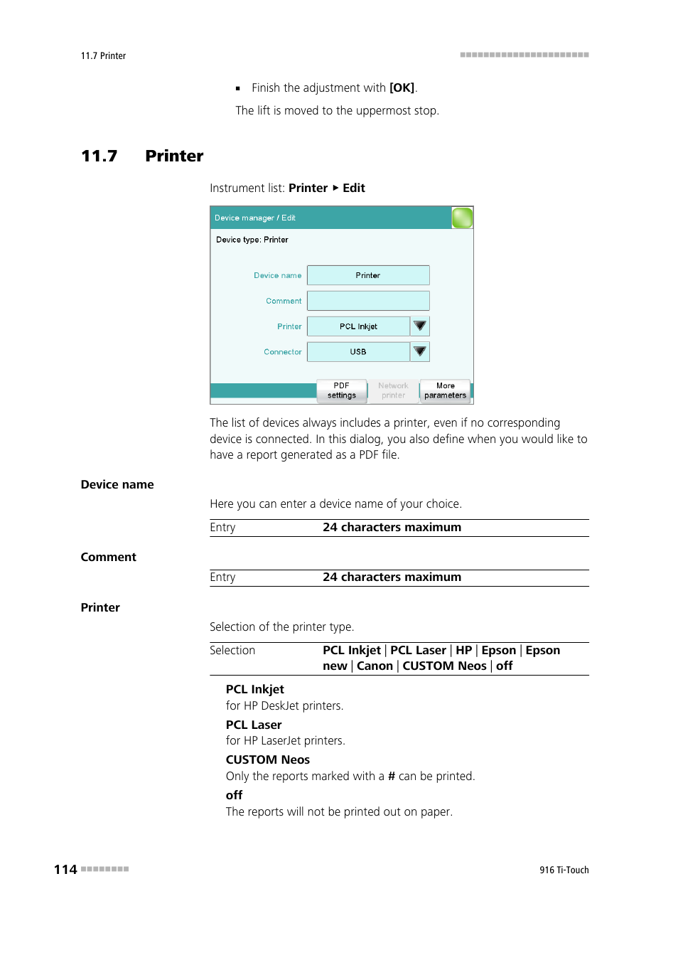 7 printer | Metrohm 916 Ti-Touch User Manual | Page 130 / 459